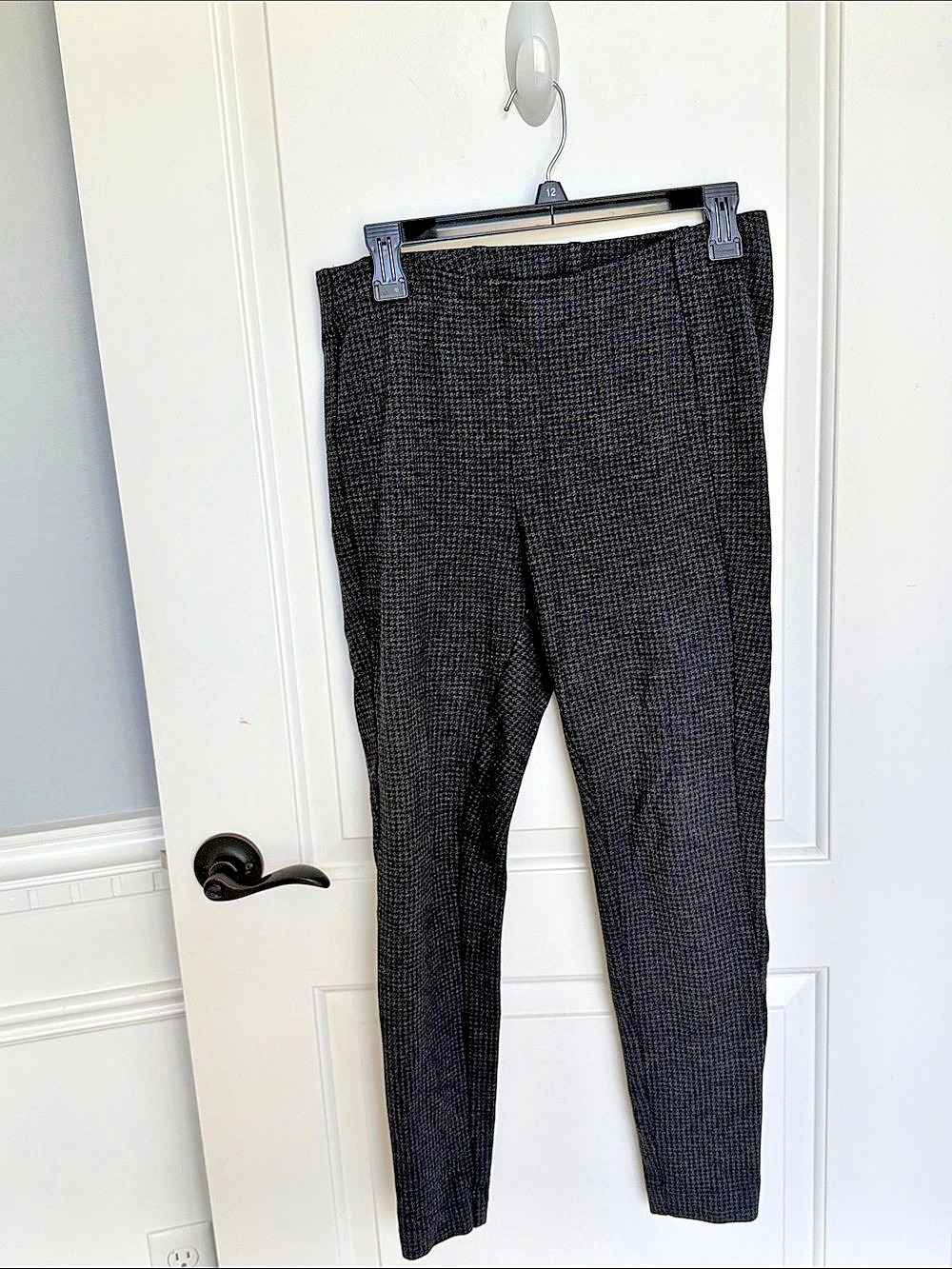 Ponte Leggings Checkered in Black & Gray Size Medium Like New. J.Jill 35